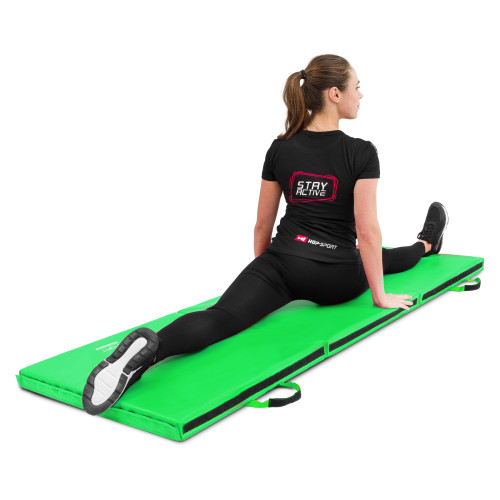 Мат гимнастический  Hop-Sport HS-065FM 5cm green - фото №6